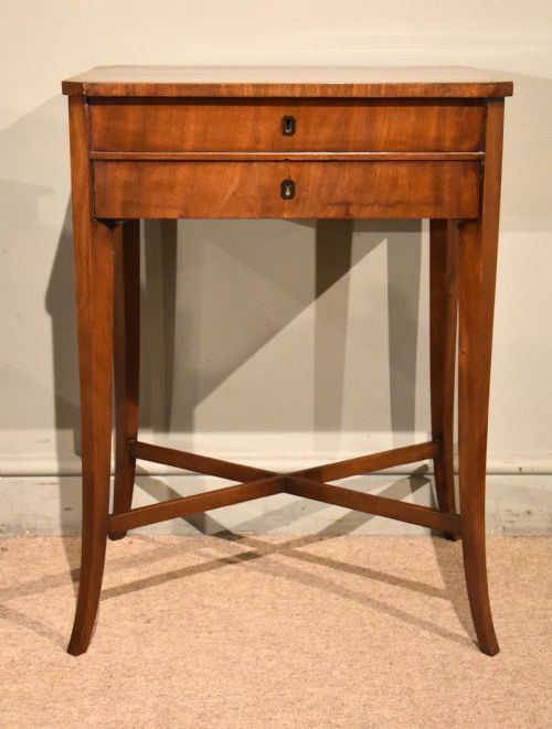 REGENCY MAHOGANY WORK TABLE WITH FITTED INTERIOR - ADDITIONAL PHOTO 2