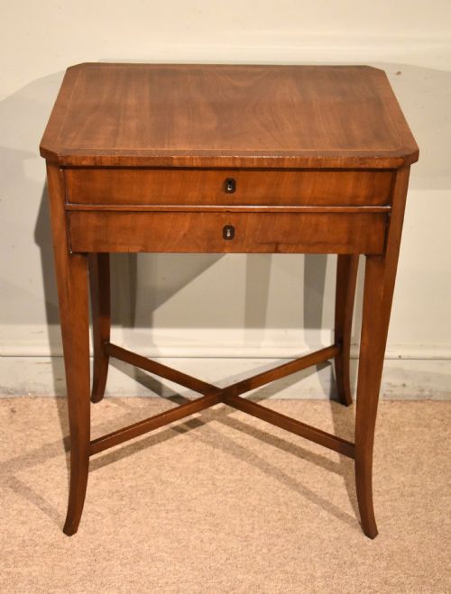 REGENCY MAHOGANY WORK TABLE WITH FITTED INTERIOR - ADDITIONAL PHOTO 3