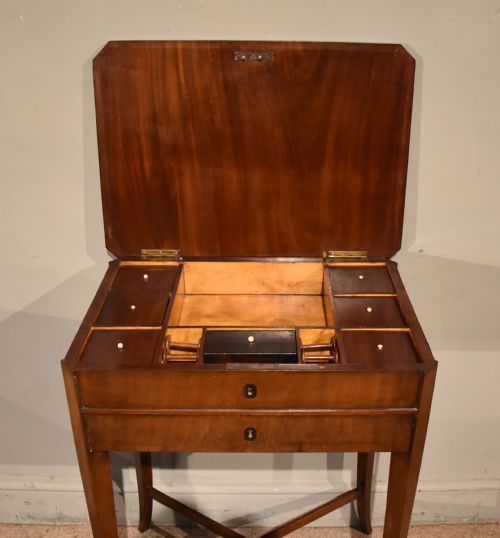 REGENCY MAHOGANY WORK TABLE WITH FITTED INTERIOR - ADDITIONAL PHOTO 4