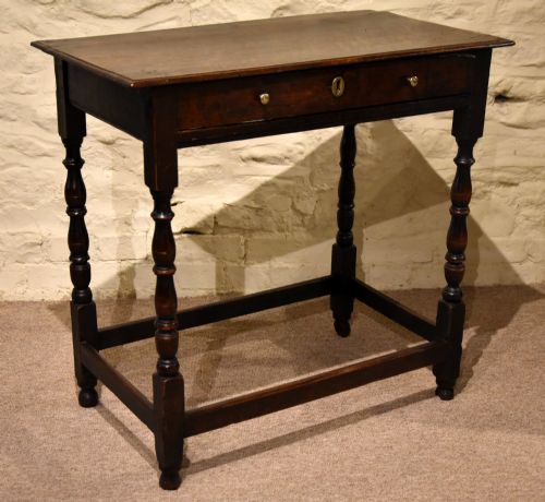 EARLY 18TH CENTURY QUEEN ANNE OAK SIDE TABLE - ADDITIONAL PHOTO 3