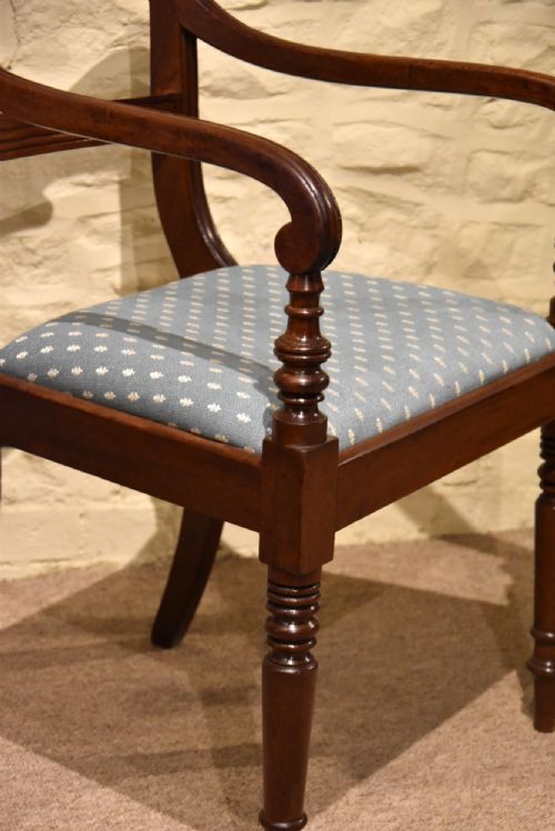 REGENCY MAHOGANY ELBOW CHAIR DESK CHAIR - ADDITIONAL PHOTO 3