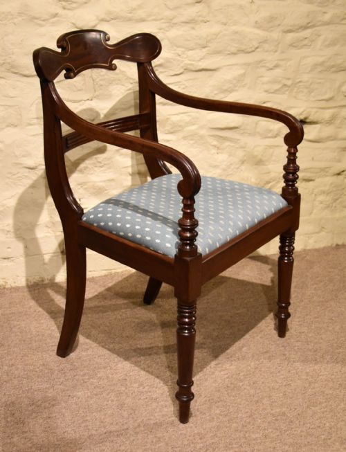 REGENCY MAHOGANY ELBOW CHAIR DESK CHAIR - ADDITIONAL PHOTO 4