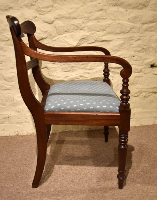 REGENCY MAHOGANY ELBOW CHAIR DESK CHAIR - ADDITIONAL PHOTO 5