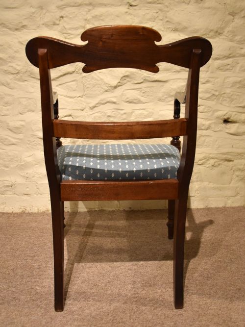 REGENCY MAHOGANY ELBOW CHAIR DESK CHAIR - ADDITIONAL PHOTO 6