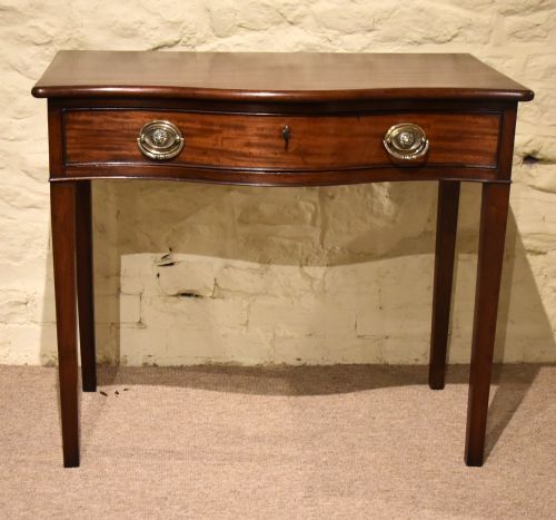 GEORGE III MAHOGANY SERPENTINE SIDE TABLE - ADDITIONAL PHOTO 3