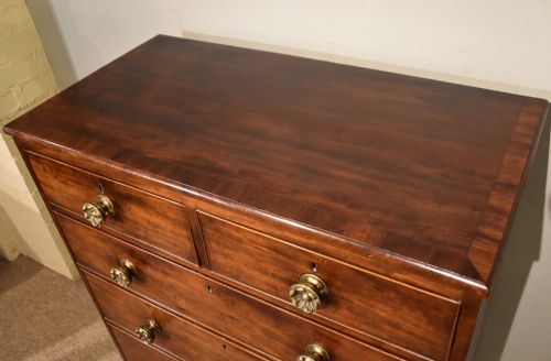 REGENCY MAHOGANY CHEST OF DRAWERS - ADDITIONAL PHOTO 1