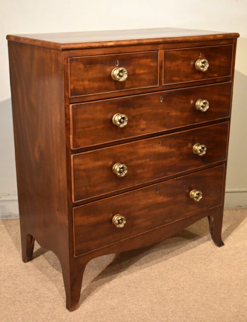 REGENCY MAHOGANY CHEST OF DRAWERS - ADDITIONAL PHOTO 2