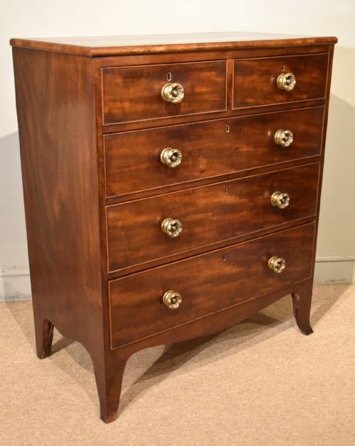 REGENCY MAHOGANY CHEST OF DRAWERS - ADDITIONAL PHOTO 3