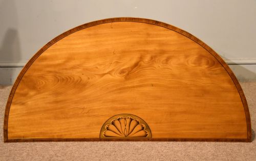 PAIR 18TH CENTURY SATINWOOD DEMI LUNE CARD TABLES - ADDITIONAL PHOTO 6