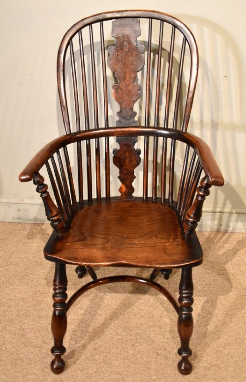 EARLY 19TH CENTURY BURR YEW WOOD WINDSOR CHAIR - ADDITIONAL PHOTO 1
