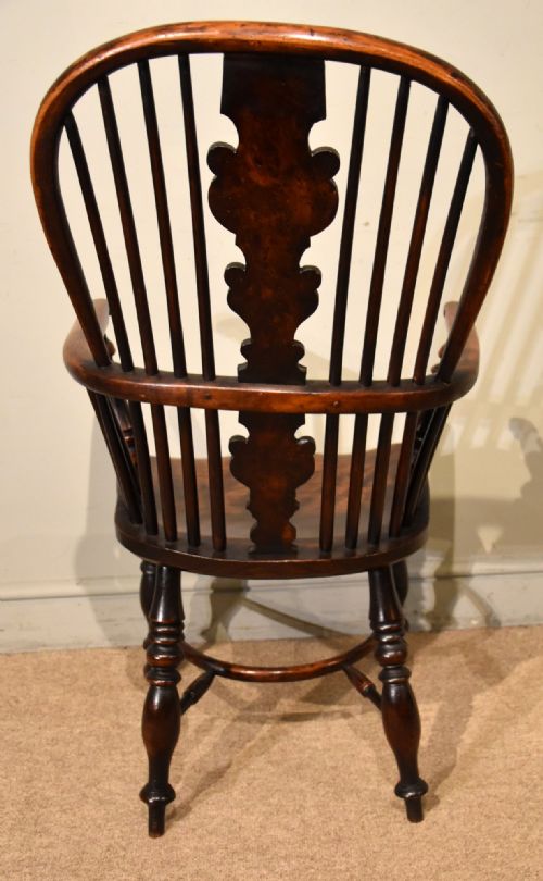 EARLY 19TH CENTURY BURR YEW WOOD WINDSOR CHAIR - ADDITIONAL PHOTO 5