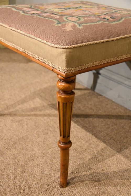 REGENCY SATINWOOD PARCEL GILT STOOL - ADDITIONAL PHOTO 3