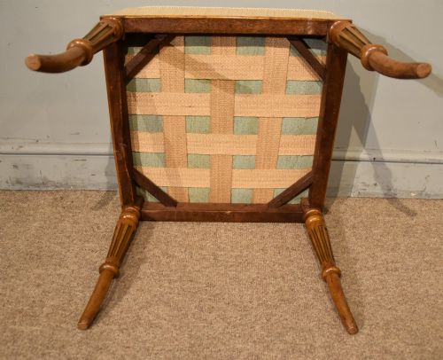 REGENCY SATINWOOD PARCEL GILT STOOL - ADDITIONAL PHOTO 5