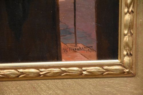 OIL PAINTING BY WILLIAM ARTHUR BREAKSPEARE THE YOUNG NOVICE - ADDITIONAL PHOTO 4