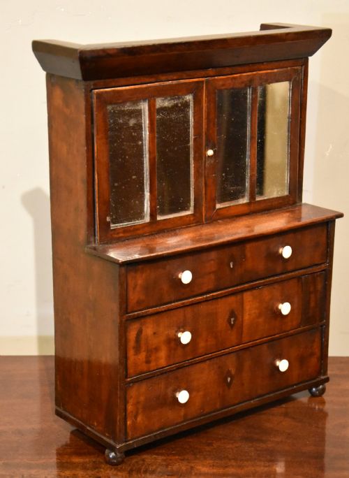 GEORGIAN MAHOGANY MINIATURE BOOKCASE - ADDITIONAL PHOTO 1