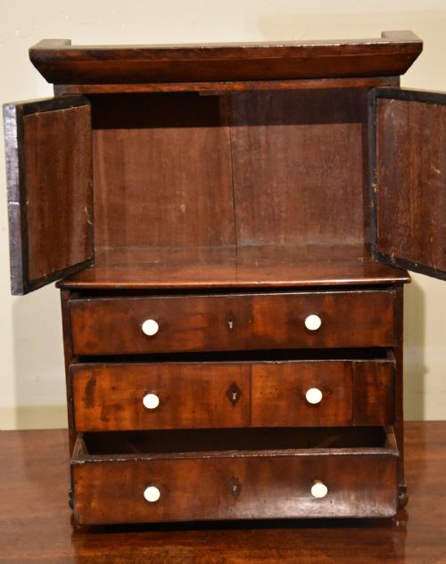GEORGIAN MAHOGANY MINIATURE BOOKCASE - ADDITIONAL PHOTO 2