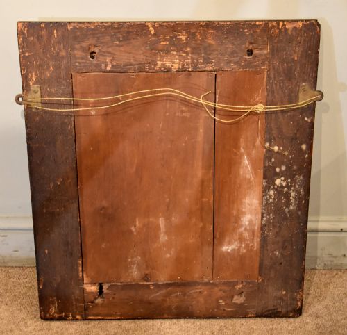 WILLIAM AND MARY PERIOD WALNUT CUSHION MIRROR - ADDITIONAL PHOTO 4