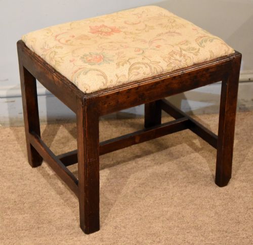 george iii oak stool - CATEGORY: ANTIQUE STOOLS - DATED 18TH CENTURY