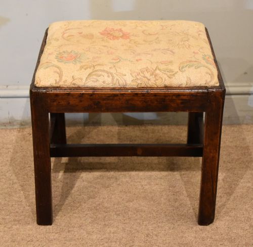 GEORGE III OAK STOOL - ADDITIONAL PHOTO 1