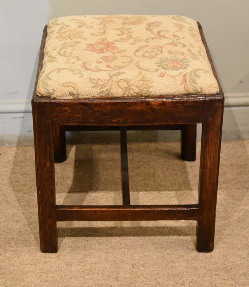 GEORGE III OAK STOOL - ADDITIONAL PHOTO 2