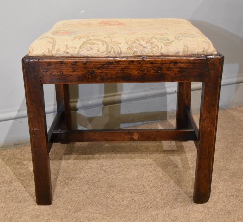 GEORGE III OAK STOOL - ADDITIONAL PHOTO 4