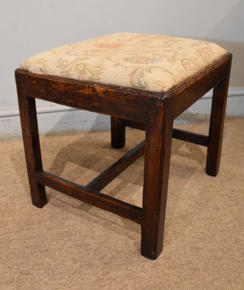 GEORGE III OAK STOOL - ADDITIONAL PHOTO 5