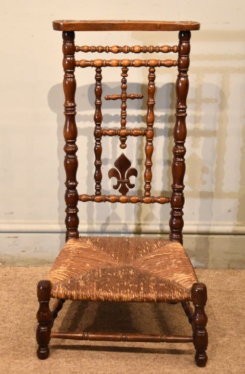 19TH CENTURY FRUITWOOD PRIE DEUX CHAIR - ADDITIONAL PHOTO 1