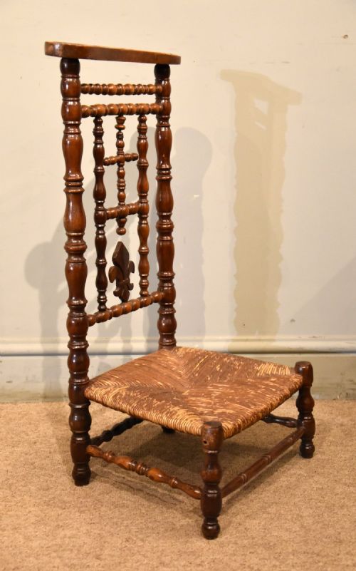 19TH CENTURY FRUITWOOD PRIE DEUX CHAIR - ADDITIONAL PHOTO 2