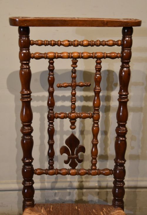 19TH CENTURY FRUITWOOD PRIE DEUX CHAIR - ADDITIONAL PHOTO 3