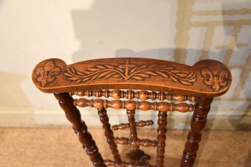 19TH CENTURY FRUITWOOD PRIE DEUX CHAIR - ADDITIONAL PHOTO 4