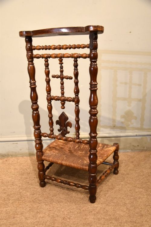 19TH CENTURY FRUITWOOD PRIE DEUX CHAIR - ADDITIONAL PHOTO 5