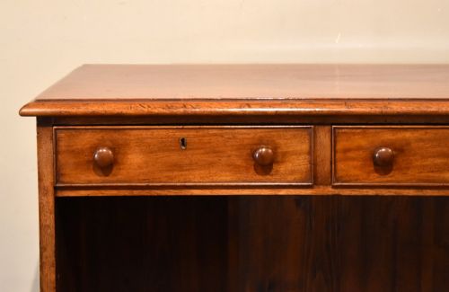 19TH CENTURY MAHOGANY DOUBLE SIDED LIBRARY BOOKCASE - ADDITIONAL PHOTO 1