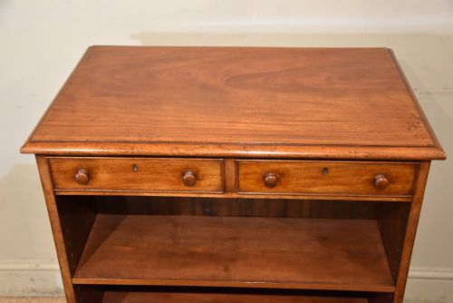 19TH CENTURY MAHOGANY DOUBLE SIDED LIBRARY BOOKCASE - ADDITIONAL PHOTO 3