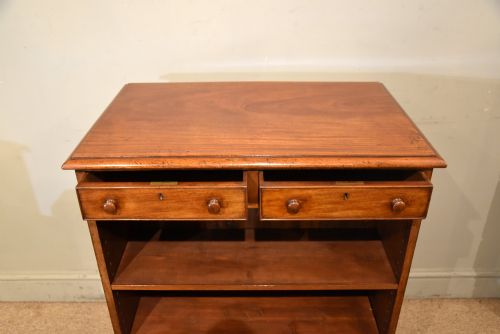 19TH CENTURY MAHOGANY DOUBLE SIDED LIBRARY BOOKCASE - ADDITIONAL PHOTO 4