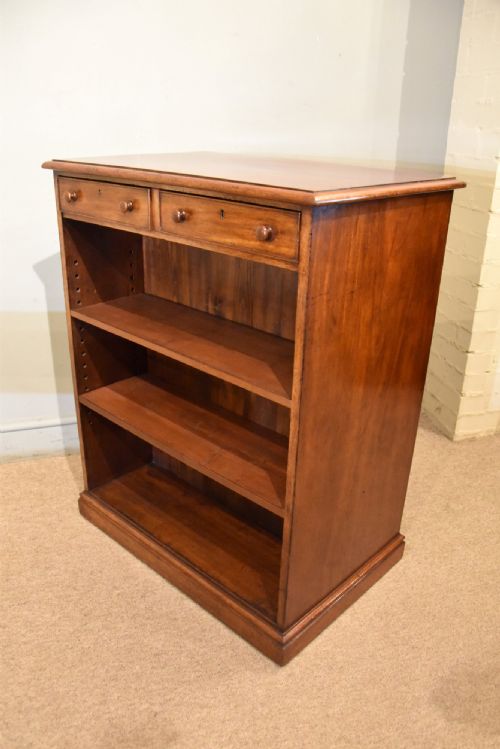 19TH CENTURY MAHOGANY DOUBLE SIDED LIBRARY BOOKCASE - ADDITIONAL PHOTO 5