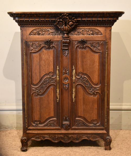 19th century french normandy miniature armoire - CATEGORY: ANTIQUE CUPBOARDS - DATED 19TH CENTURY