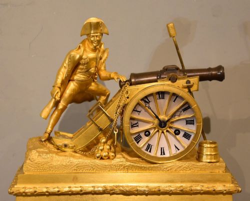 FRENCH MANTEL ORMOLU CLOCK OF NAPOLEON - ADDITIONAL PHOTO 2