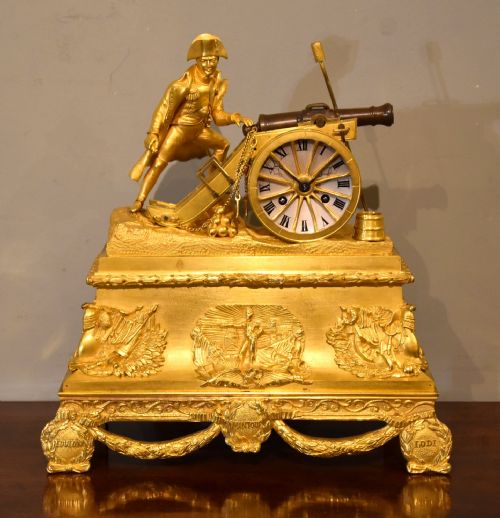 french mantel ormolu clock of napoleon - CATEGORY: ANTIQUE CLOCKS - DATED 19TH CENTURY