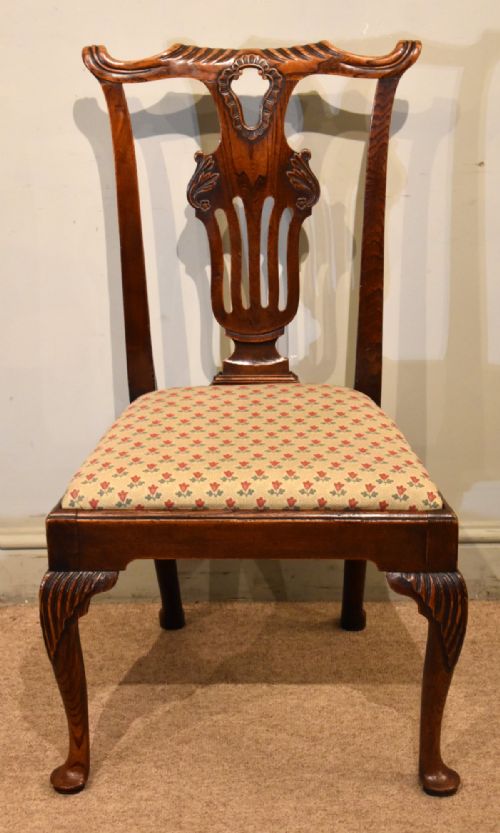 GEORGE II CARVED ELM SIDE CHAIR - ADDITIONAL PHOTO 1