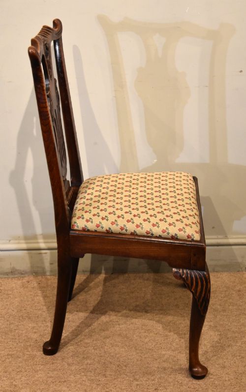 GEORGE II CARVED ELM SIDE CHAIR - ADDITIONAL PHOTO 3