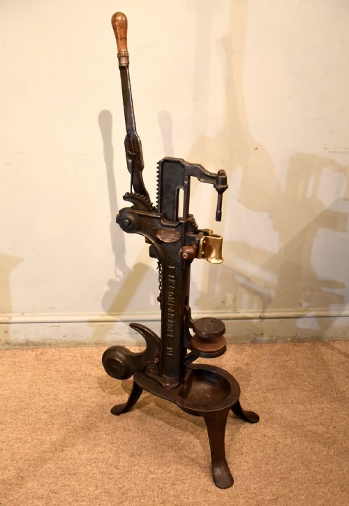 19th century french iron cork machine - CATEGORY: ANTIQUE MISCELLANEOUS - DATED 1900