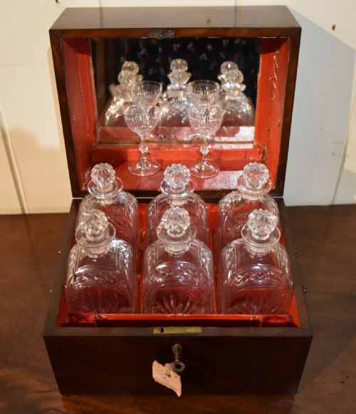 GEORGE III FLAME MAHOGANY DECANTER BOX - ADDITIONAL PHOTO 2