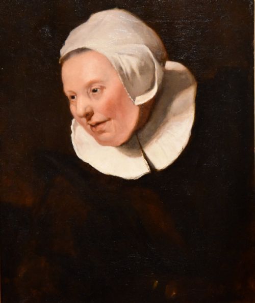 OIL PAINTING AFTER REMBRANDT VAN RIJN THE SHIPBUILDERS WIFE - ADDITIONAL PHOTO 1