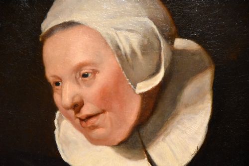 OIL PAINTING AFTER REMBRANDT VAN RIJN THE SHIPBUILDERS WIFE - ADDITIONAL PHOTO 2