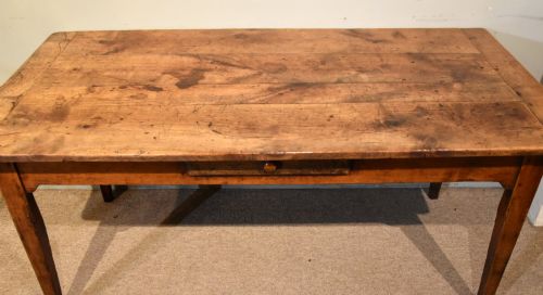 FRENCH PROVINCIAL WILD CHERRY WOOD FARMHOUSE TABLE - ADDITIONAL PHOTO 2