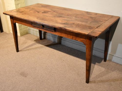 FRENCH PROVINCIAL WILD CHERRY WOOD FARMHOUSE TABLE - ADDITIONAL PHOTO 4
