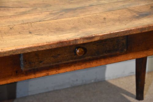 FRENCH PROVINCIAL WILD CHERRY WOOD FARMHOUSE TABLE - ADDITIONAL PHOTO 6