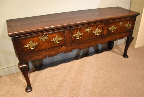 GEORGE II OAK THREE DRAWER BASE - ADDITIONAL PHOTO 7