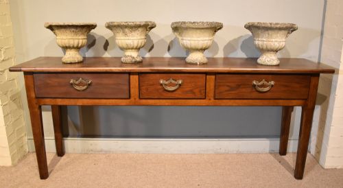 19th century french chestnut three drawer server - CATEGORY: ANTIQUE SIDEBOARDS - DATED 19TH CENTURY