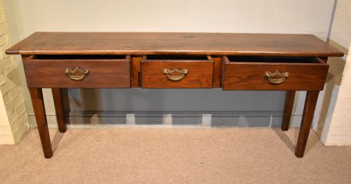 19TH CENTURY FRENCH CHESTNUT THREE DRAWER SERVER - ADDITIONAL PHOTO 1